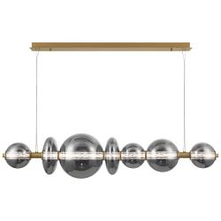 Eurofase Atomo 1 Lt Chandelier Gold, Smoked Glass