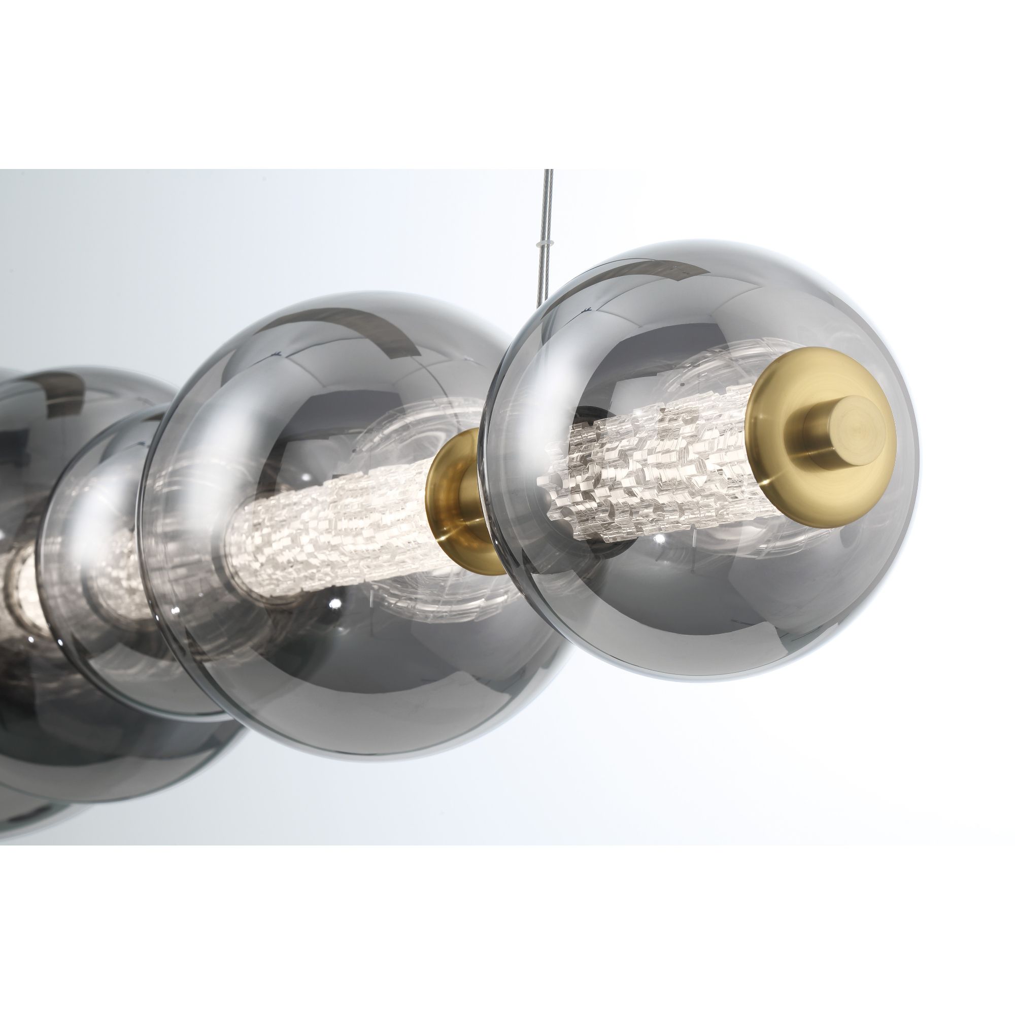 Image 4 Eurofase Atomo 1 Lt Chandelier Gold, Smoked Glass more views