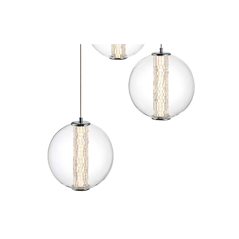 Image 2 Eurofase Atomo 20 1/2" Wide Chrome 3-Light LED Pendant more views