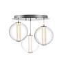 4_Eurofase Atomo 20 1/2" Wide Chrome 3-Light LED Pendant more views