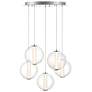 1_Eurofase Atomo 25 3/4" Wide Chrome LED Multi-Light Pendant