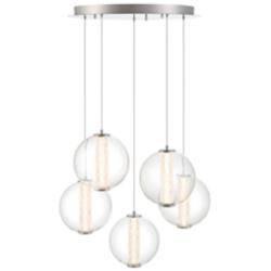 Eurofase Atomo 25 3/4" Wide Chrome LED Multi-Light Pendant