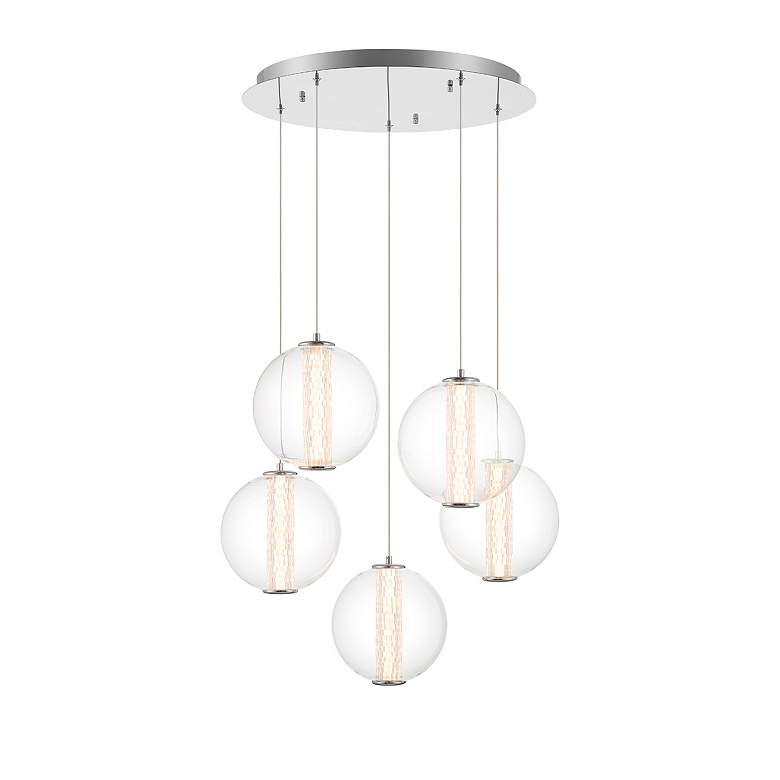 Image 4 Eurofase Atomo 25 3/4" Wide Chrome LED Multi-Light Pendant more views