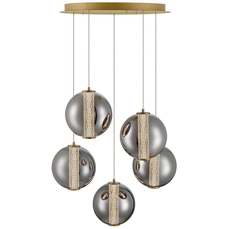 Image 1 Eurofase Atomo 5 Light Pendant in Gold