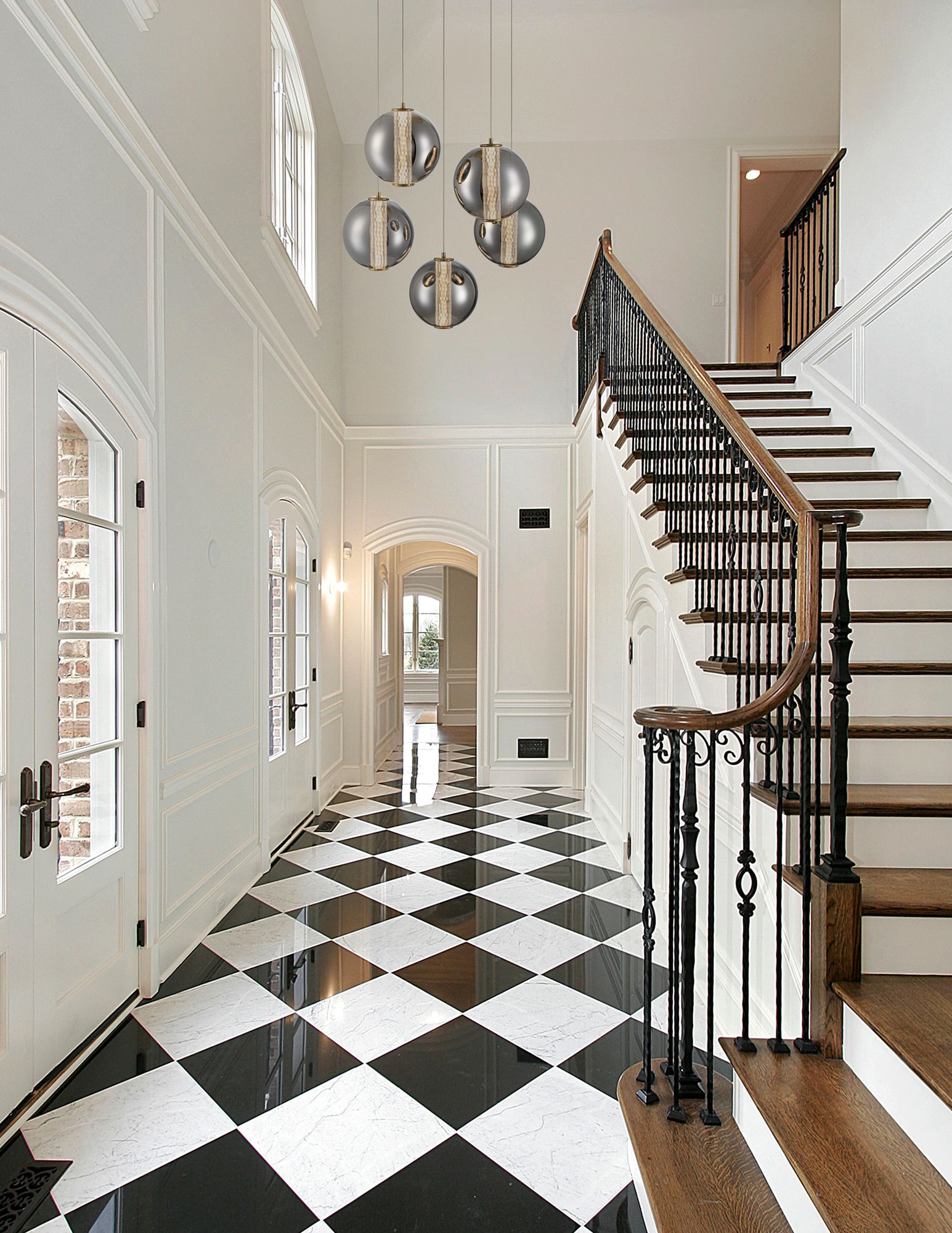 Image 2 Eurofase Atomo 5 Light Pendant in Gold more views