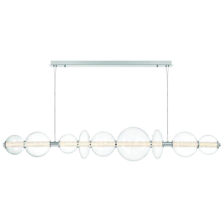 Image 1 Eurofase Atomo 73 1/2" Wide Chrome LED Linear Chandelier