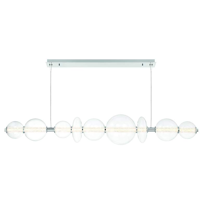 Image 2 Eurofase Atomo 73 1/2" Wide Chrome LED Linear Chandelier more views