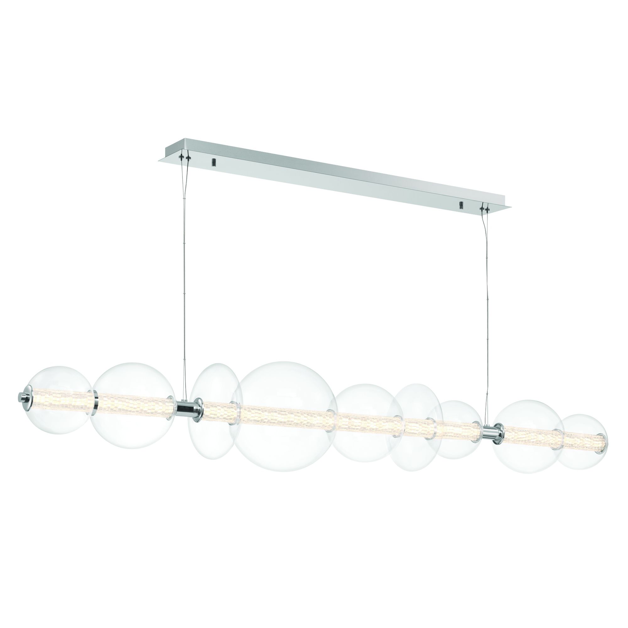 Image 4 Eurofase Atomo 73 1/2" Wide Chrome LED Linear Chandelier more views