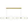 1_Eurofase Atomo 73 1/2" Wide Gold LED Linear Chandelier