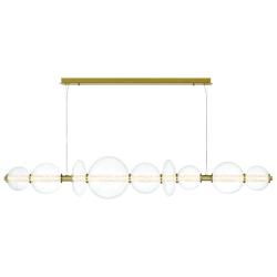 Eurofase Atomo 73 1/2" Wide Gold LED Linear Chandelier