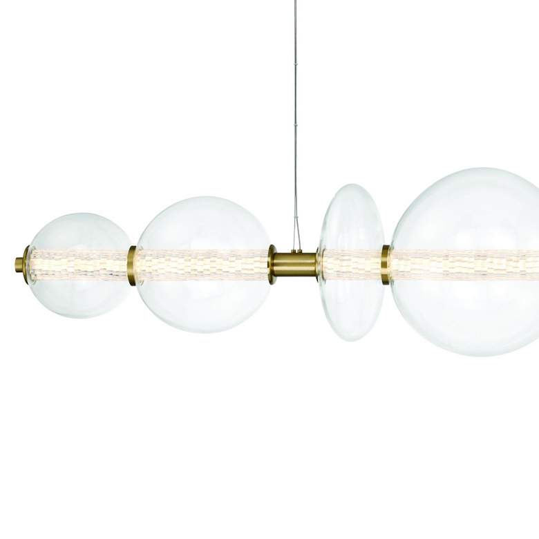 Image 2 Eurofase Atomo 73 1/2" Wide Gold LED Linear Chandelier more views