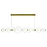 2_Eurofase Atomo 73 1/2" Wide Gold LED Linear Chandelier more views