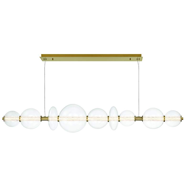 Image 3 Eurofase Atomo 73 1/2" Wide Gold LED Linear Chandelier more views