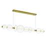 3_Eurofase Atomo 73 1/2" Wide Gold LED Linear Chandelier more views