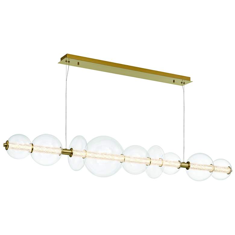 Image 4 Eurofase Atomo 73 1/2" Wide Gold LED Linear Chandelier more views