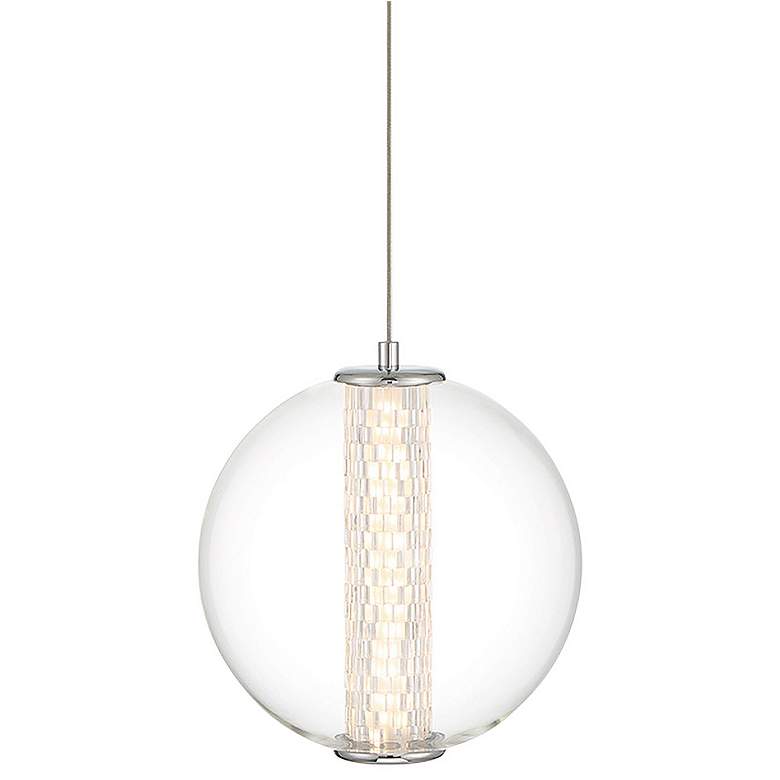 Image 1 Eurofase Atomo 8 3/4" Wide Chrome LED Globe Mini Pendant