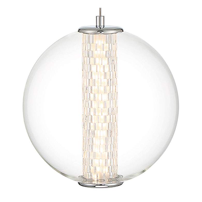 Image 2 Eurofase Atomo 8 3/4" Wide Chrome LED Globe Mini Pendant more views