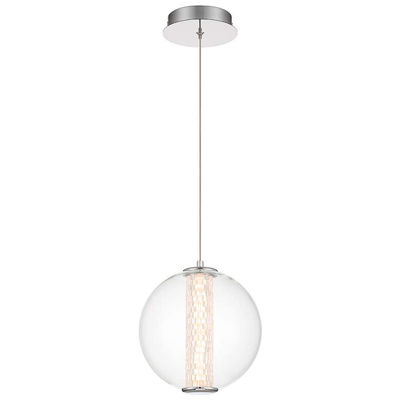 Image 3 Eurofase Atomo 8 3/4" Wide Chrome LED Globe Mini Pendant more views