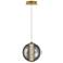 Eurofase Atomo 8 3/4" Wide Gold Smoke Glass LED Mini Pendant