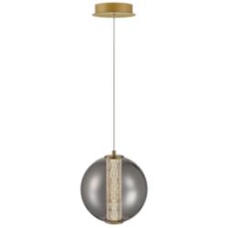Eurofase Atomo 8 3/4" Wide Gold Smoke Glass LED Mini Pendant