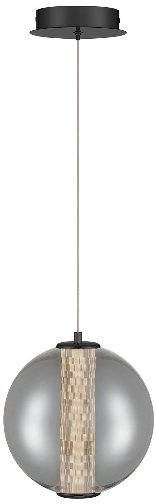 Eurofase Atomo 9" Matte Black LED Pendant Light