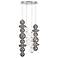 Eurofase Atomo, Chandelier, 4-Light, 50", Chrome, Mixed Glass
