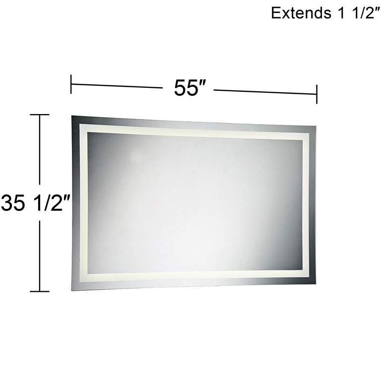 Image 3 Eurofase Back-Lit 55 inch x 35 1/2 inch Oversized LED Wall Mirror more views