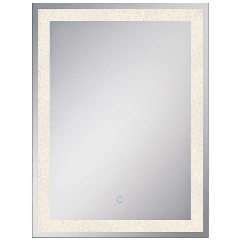 Image 1 Eurofase Back-Lit Chrome 21 1/2" x 31 1/2" LED Wall Mirror