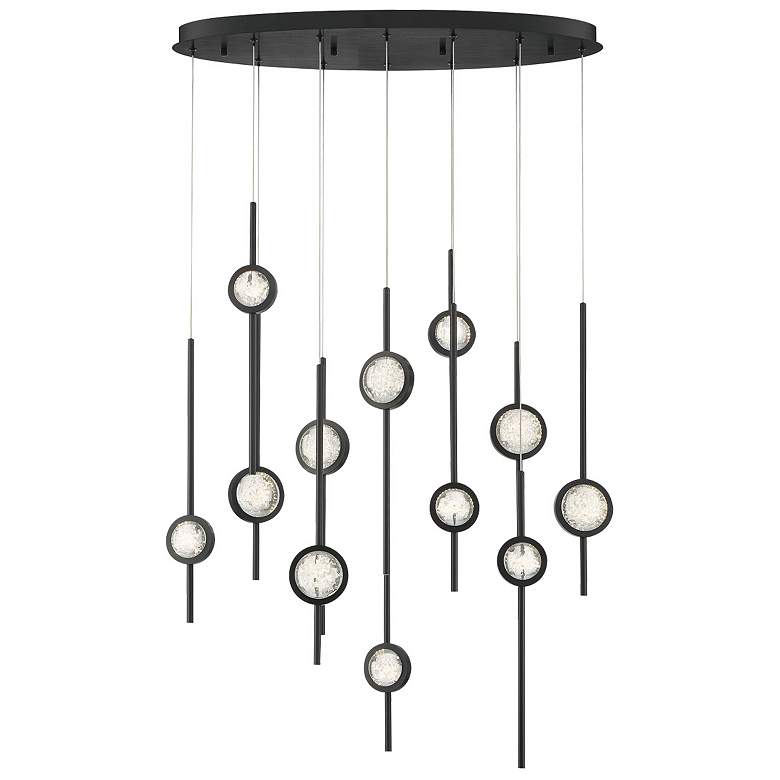 Image 1 Eurofase Barletta 23.50 In. x 12 In. Integrated LED Chandelier in Black