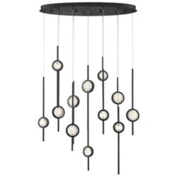Eurofase Barletta 23.50 In. x 12 In. Integrated LED Chandelier in Black