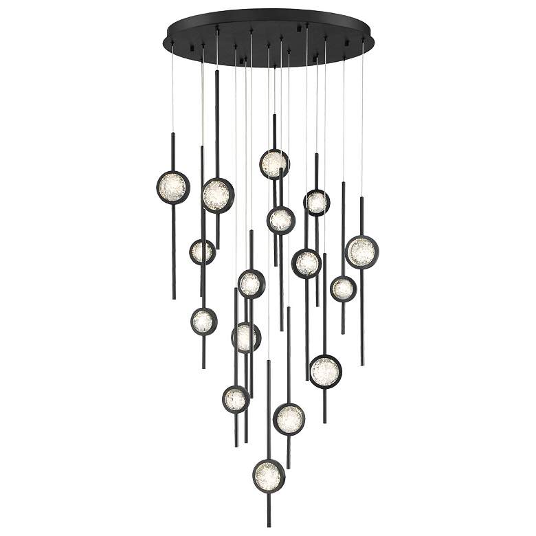 Image 1 Eurofase Barletta 23.50 In. x 32 In. Integrated LED Chandelier in Black