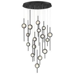 Eurofase Barletta 23.50 In. x 32 In. Integrated LED Chandelier in Black