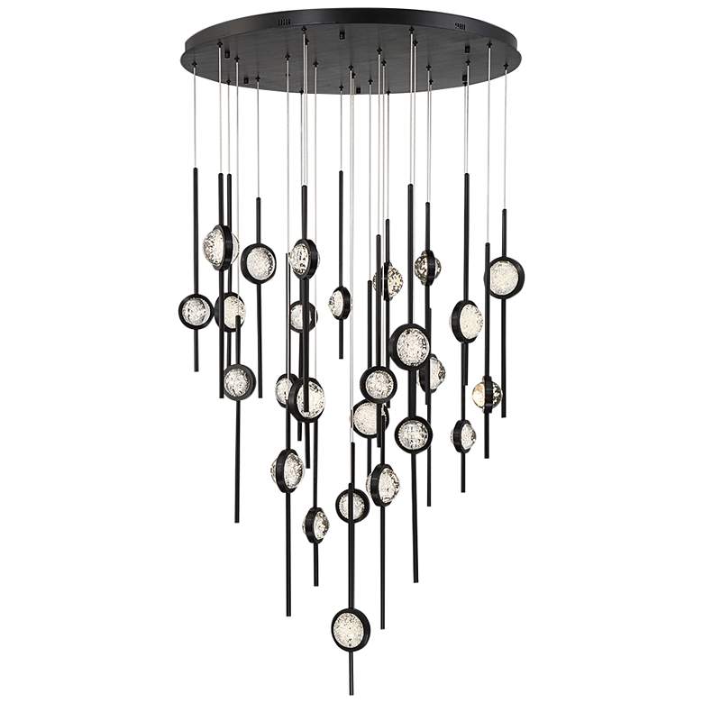 Image 1 Eurofase Barletta 23.50 In. x 39.75 In. Integrated LED Chandelier in Black