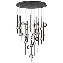 Eurofase Barletta 23.50 In. x 39.75 In. Integrated LED Chandelier in Black