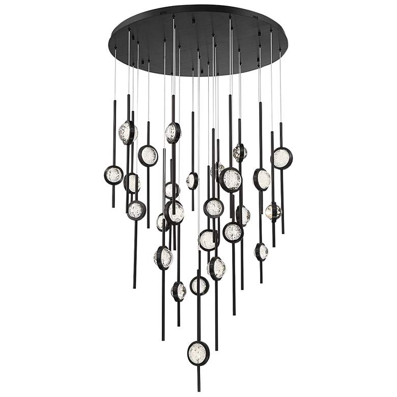 Image 6 Eurofase Barletta 23.50 In. x 39.75 In. Integrated LED Chandelier in Black more views
