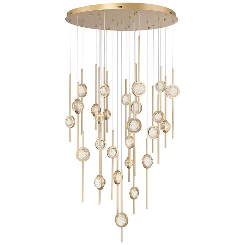 Image 1 Eurofase Barletta 23.50 In. x 39.75 In. Integrated LED Chandelier in Gold