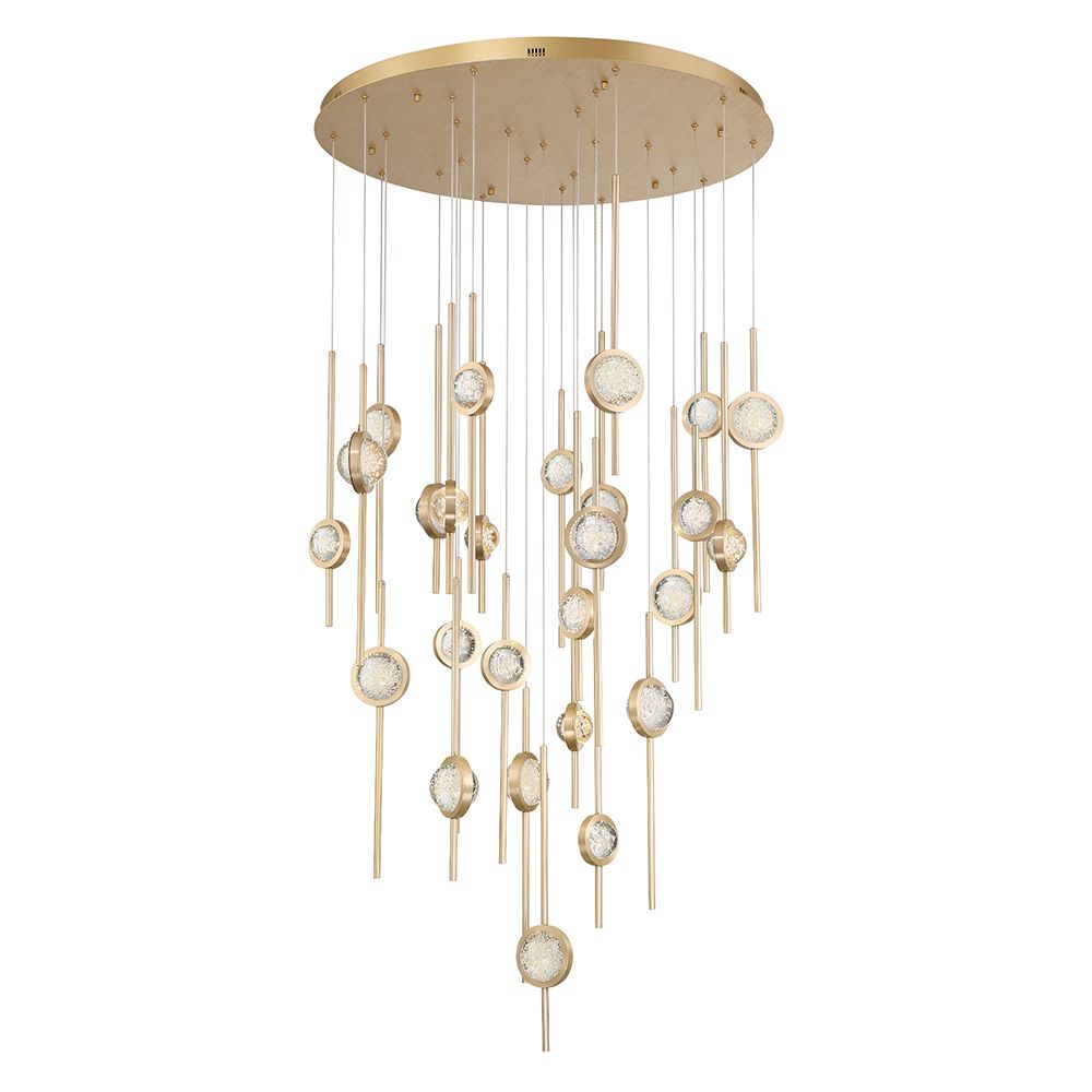 Image 2 Eurofase Barletta 23.50 In. x 39.75 In. Integrated LED Chandelier in Gold more views