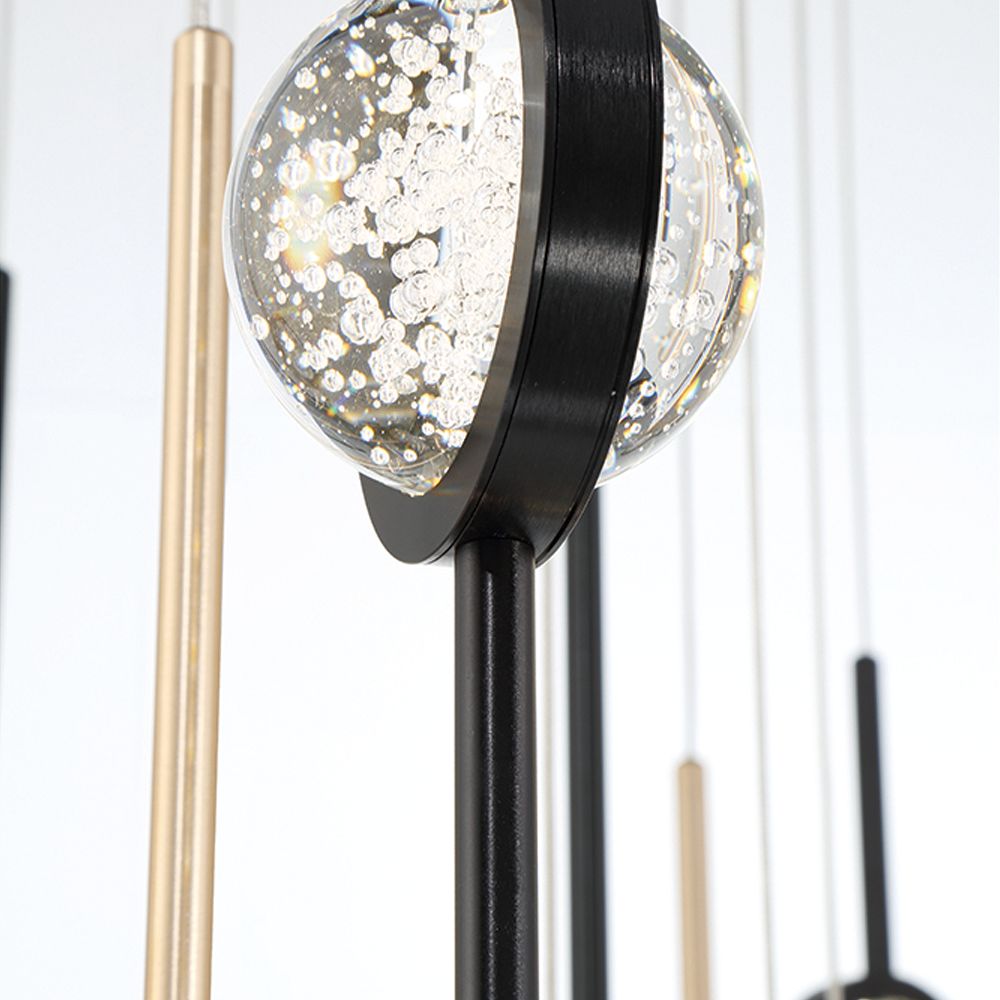 Image 5 Eurofase Barletta 23.50 In. x 39.75 Integrated LED Chandelier in Black/Gold more views