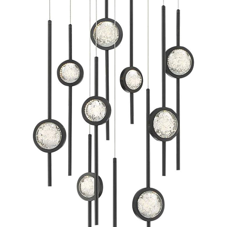Image 3 Eurofase Barletta 24" Wide Black Anodized Aluminum LED Chandelier more views