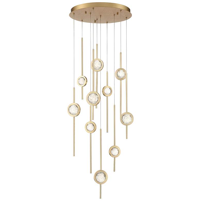 Image 2 Eurofase Barletta 24" Wide Brass Anodized Aluminum LED Chandelier