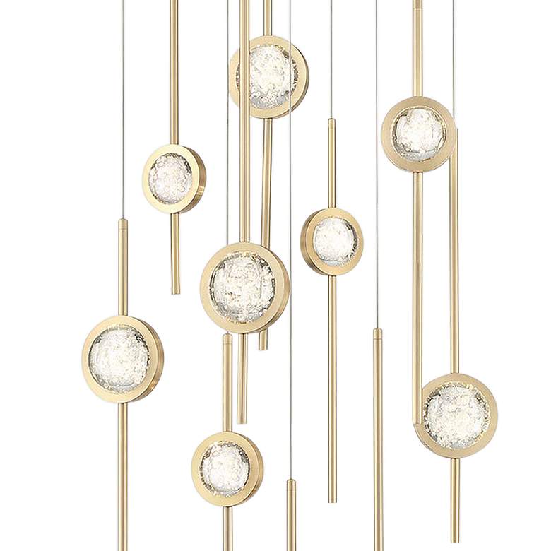 Image 3 Eurofase Barletta 24" Wide Brass Anodized Aluminum LED Chandelier more views