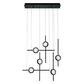 Image2 of Eurofase Barletta 32" LED Chandelier Black more views