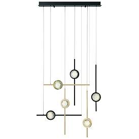 Image1 of Eurofase Barletta 32" LED Chandelier Gold And Black