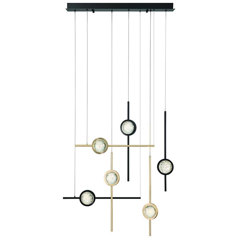 Image 1 Eurofase Barletta 32" LED Chandelier Gold And Black