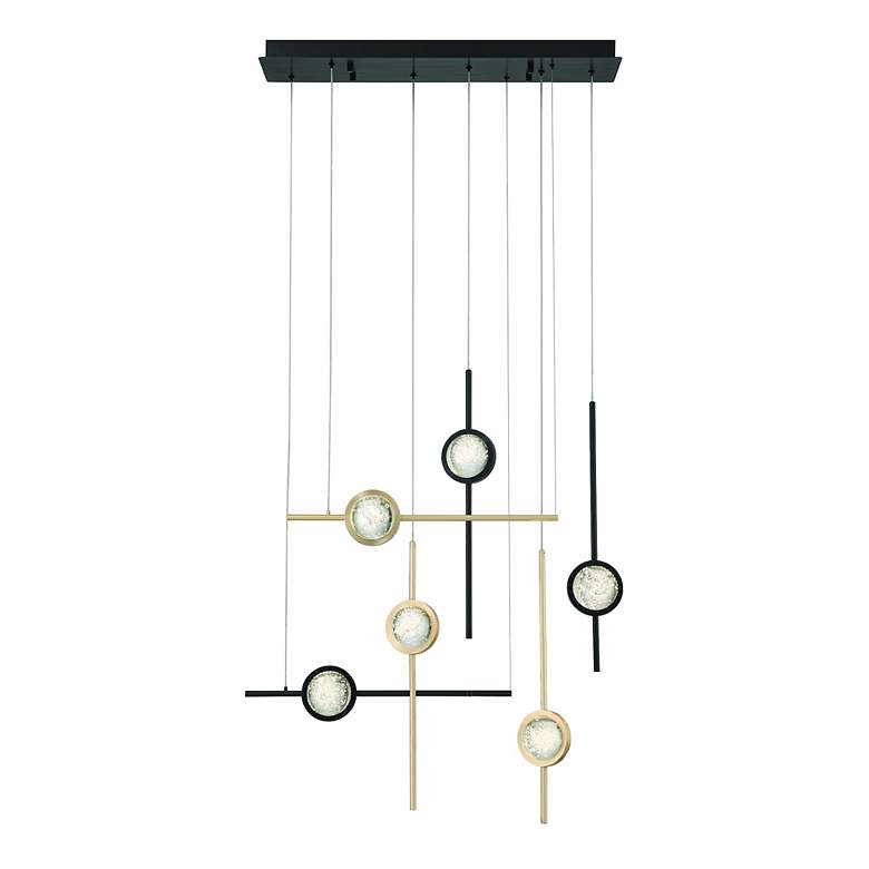 Image 2 Eurofase Barletta 32" LED Chandelier Gold And Black more views
