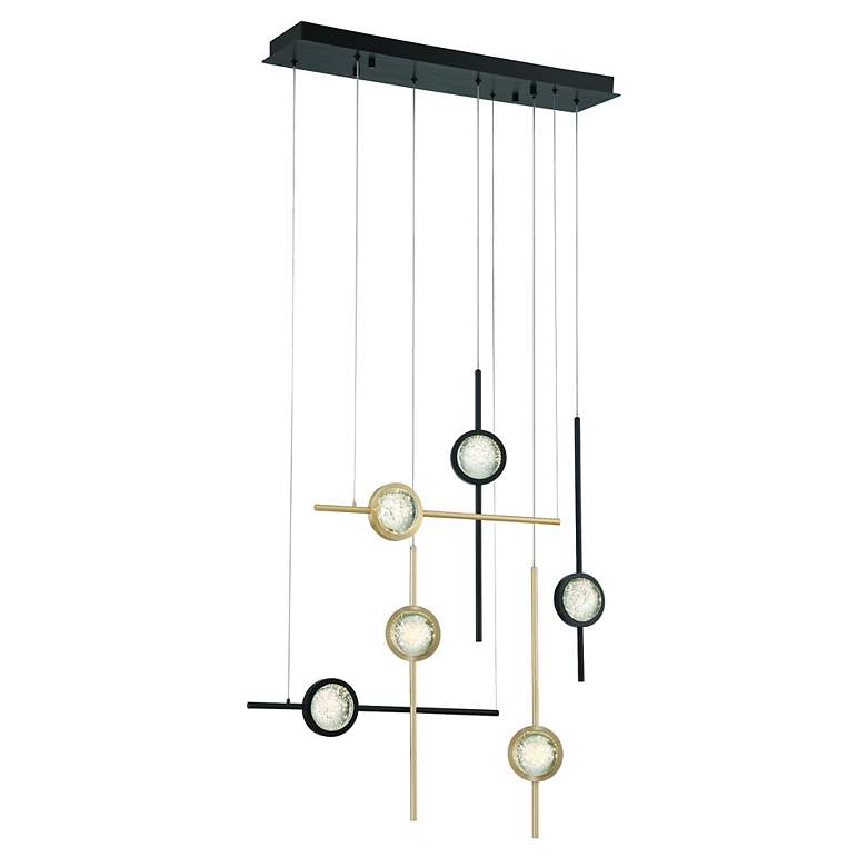 Image 3 Eurofase Barletta 32" LED Chandelier Gold And Black more views