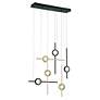 Thumbnail3 of Eurofase Barletta 32" LED Chandelier Gold And Black more views