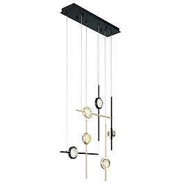Image4 of Eurofase Barletta 32" LED Chandelier Gold And Black more views