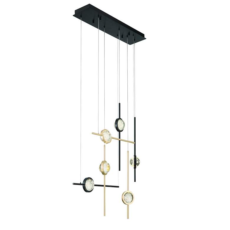 Image 4 Eurofase Barletta 32" LED Chandelier Gold And Black more views