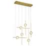 3_Eurofase Barletta 32" LED Chandelier Gold more views